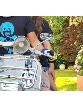 RÜCKSPIEGEL MINI OVAL KLASSISCHEN CHROM FÜR MOTORRÄDER UND SCOOTER