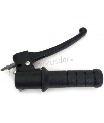 COMPLETE DOMINO THROTTLE CONTROL AND UNIVERSAL BLACK BRAKE LEVER FOR CAFE RACER MOTORCYCLES