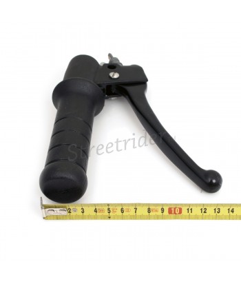 COMPLETE DOMINO THROTTLE CONTROL AND UNIVERSAL BLACK BRAKE LEVER FOR CAFE RACER MOTORCYCLES