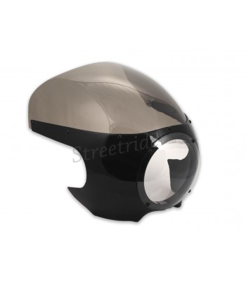 UNIVERSAL MOTORCYCLE WINDSHIELD FAIRING BLACK VINTAGE CAFE RACER
