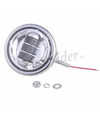 CHROME UNIVERSAL LED SPOTLIGHTS EU APPROVED 120 MM FOR CAFE RACER MOTORCYCLE