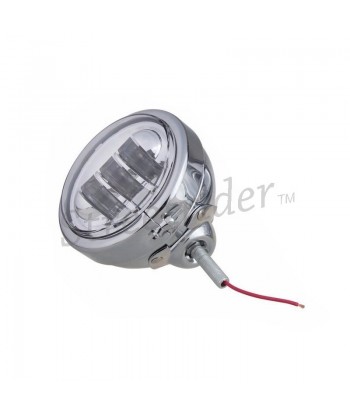 CHROME UNIVERSAL LED SPOTLIGHT EU APPROVED 120 MM FOR CAFE RACER MOTORCYCLE