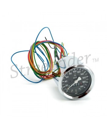 TACHIMETRO CONTACHILOMETRI 60 MM 4 FUNZIONI LED STYLE 3 REPLICA BMW PER MOTO