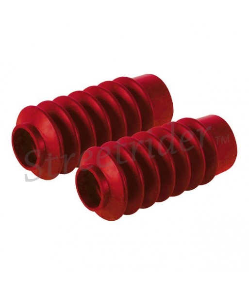 GABELABDECKUNG BOBBER BLACK 4MM ROT CAFE RACER MOTORRAD