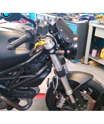 SCHEINWERFER VORDER SCHWARZ 7.7" 200 MM LED HALO RING EU GENEMIGHT MOTORRAD CAFE RACER