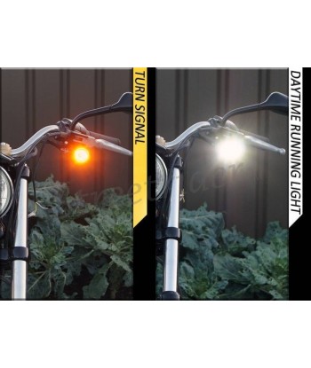 INDICATORI DI DIREZIONE FRECCE ANTERIORI MULTIFUNZIONE NERE/CROMO CREE LED PER MOTO