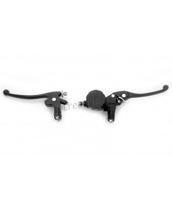 CONTROLS LEVERS IN ALUMINUM BRAKE AND CLUTCH KIT BLACK RETRO FOR 22MM HANDLEBAR. MOTO CAFE RACER