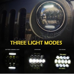 SCHEINWERFER 190 MM MULTI BEAMER MIT 15 LED MOTORRAD CAFE RACER