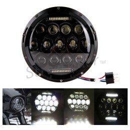HEADLIGHT 190 MM MULTI PROJECTOR 15 LED FOR CAFE RACER MOTORCYCLE