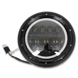 FARO ANTERIORE SLIM 190 MM MULTI PROIETTORE HALO A 10 LED MOTO CAFE RACER SCRAMBLER