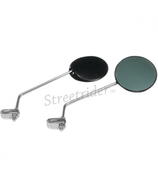 ROUND MIRRORS IN BLACK/chrome with HANDLEBAR FROM 7/8 "-22 MM. FOR MOTORCYCLES AND SCOOTERS