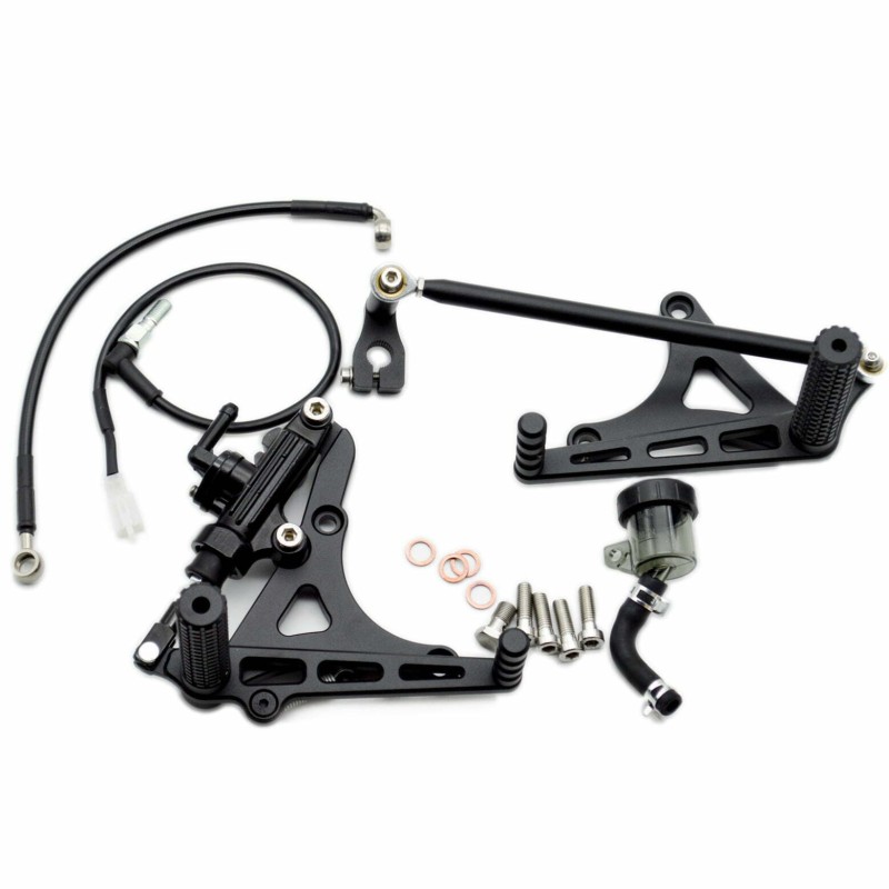 SHORTY DRIVER REARSETS BLACK KIT FOR BMW K75 K100 K1100