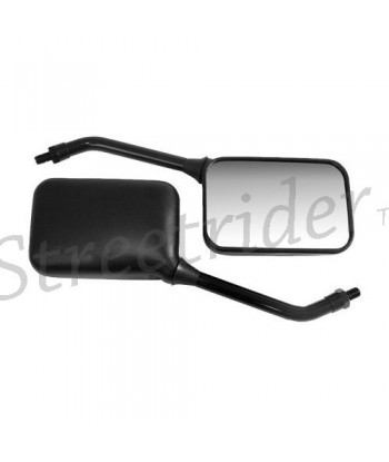 BLACK SHORT STEM MIRRORS DELUXE GP FOR YAMAHA MOTORCYCLE