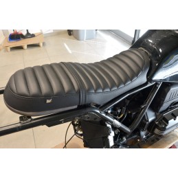 VINTAGE LEATHER SEAT TUCK N' ROLL BLACK MOTORCYCLE BMW K75 K100