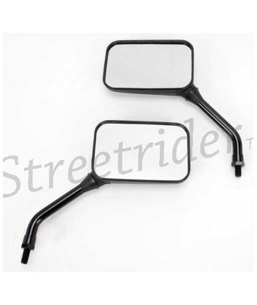 SPECCHIETTI TONDI IN NERO/CROMO CON ATTACCO AL MANUBRIO DA 7/8" - 22 MM.PER MOTO E SCOOTER 