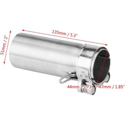 PREMIUM STAINLESS STEEL UNIVERSAL COLLECTOR 44/47 - 51 MM FITTING TUBE CAFE RACER MOTORCYCLE