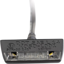 LED LICENSE PLATE LIGHT BODY KOSO HD00 EU APPROVED ABS MOTORCYCLE CAFE RACER