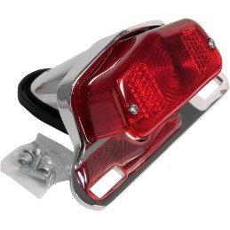 CHROME LUCAS TAIL LIGHT FOR CAFE RACER MOTORCYCLE