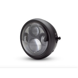 SCHEINWERFER SCHWARZE 6.5" 165 MM QUAD LED FÜR CAFE RACER MOTORRAD