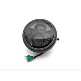 PHARE AVANT NOIR 6.5" 165 MM QUAD LED POUR CAFE RACER MOTO