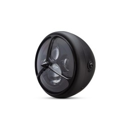 PHARE AVANT NOIR 7.6" 193 MM LED TRIS DESIGN POUR CAFE RACER MOTO