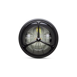 SCHEINWERFER SCHWARZE 7.6" 193 MM LED TRIS DESIGN FÜR CAFE RACER MOTORRAD
