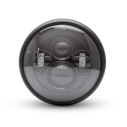 SCHEINWERFER SCHWARZE 7.6" 193 MM LED SLIM DESIGN EU ZUGELASSEN CAFE RACER MOTORRAD