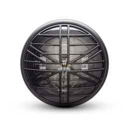 PHARE AVANT NOIR 7.6" 193 MM LED SPIDER PRISON POUR CAFE RACER MOTO