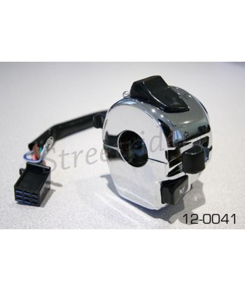 BLOCCO CROMATO COMANDI FARI-FRECCE PER MANUBRIO DA 22 MM.MOTO