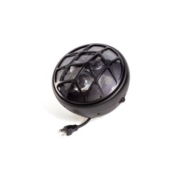 SCHEINWERFER SCHWARZE 7.6" 193 MM SPIDER FÜR CAFE RACER MOTORRAD