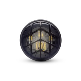 PHARE AVANT NOIR 7.6" 193 MM LED SPIDER POUR CAFE RACER MOTO