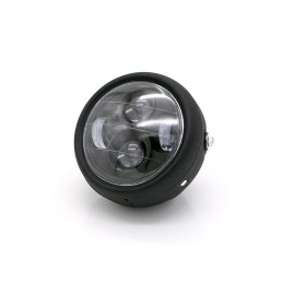 BLACK HEADLIGHT 6.7" 170 MM 4 LED FOR CAFE RACER MOTORCYCLE
