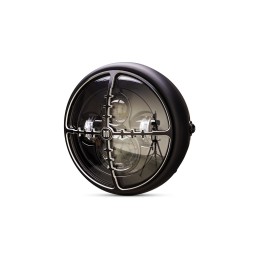 BLACK HEADLIGHT 7.6" 193 MM LED M DESIGN FOR CAFE RACER MOTORCYCLE