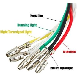 LED TAIL LIGHT CLEAR LENS WITH INTEGRATED TURN SIGNAL EU APPROVED FOR MOTORCYCLE CAFE RACER