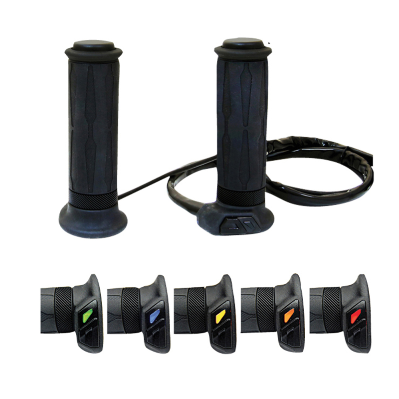 HEIZGRIFFE 7/8" 22 MM KOSO SCHWARZE MIT INTEGRIERTEN TASTEN FÜR MOTORRÄDER