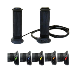HEIZGRIFFE 7/8" 22 MM KOSO SCHWARZE MIT INTEGRIERTEN TASTEN FÜR MOTORRÄDER