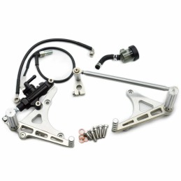 SHORTY DRIVER REARSETS SILVER KIT FOR BMW K75 K100 K1100