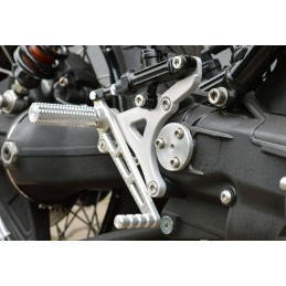 SHORTY DRIVER REARSETS SILVER KIT FOR BMW K75 K100 K1100