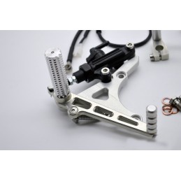 SHORTY DRIVER REARSETS SILVER KIT FOR BMW K75 K100 K1100