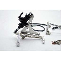 SHORTY DRIVER REARSETS SILVER KIT FOR BMW K75 K100 K1100