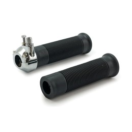 CHROME METAL SINGLE THROTTLE ASSEMBLY WITH GRIPS FOR 7/8" 22 MM HANDLEBAR MOTORCYCLES