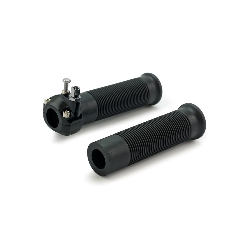 EINZELNE SCHWARZE METALLGRIFFE UND DROSSELKLAPPEN-KIT FÜR 1" 25,4 MM MOTORRADLENKER