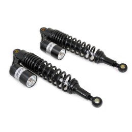AMMORTIZZATORI POSTERIORI RFY A GAS UNIVERSALI CON OCCHIELLI 360 MM NERI PER MOTO