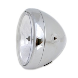 PHARE CHROME 7.5" 190 MM ROND STYLE BULLET CLAIR CAFE RACER MOTO