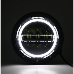 PHARE CENTRAL 190 MM MULTI PROJECTEUR HALO 10 LED POUR MOTO CAFE RACER