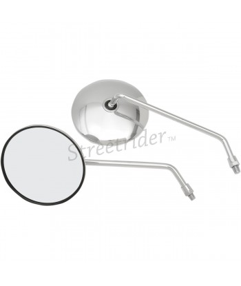 CLASSIC STYLE CHROME ROUND MIRRORS FOR YAMAHA MOTORCYCLE